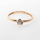 Кольцо золото 585, общий вес - 1.45 г, чистый вес - 1.443 г