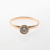 Кольцо золото 585, общий вес - 1.63 г, чистый вес - 1.521 г