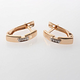 Серьга золото 585, общий вес - 0.9 г, чистый вес - 0.86 г