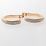 Серьга золото 585, общий вес - 1.77 г, чистый вес - 1.67 г