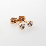 Серьга золото 585, общий вес - 0.42 г, чистый вес - 0.419 г