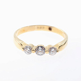 Кольцо золото 585, общий вес - 2.21 г, чистый вес - 2.055 г