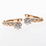 Серьга золото 585, общий вес - 1.17 г, чистый вес - 1.033 г