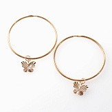 Серьга золото 585, общий вес - 1.07 г, чистый вес - 1.058 г