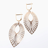 Серьга золото 585, общий вес - 1.65 г, чистый вес - 1.65 г